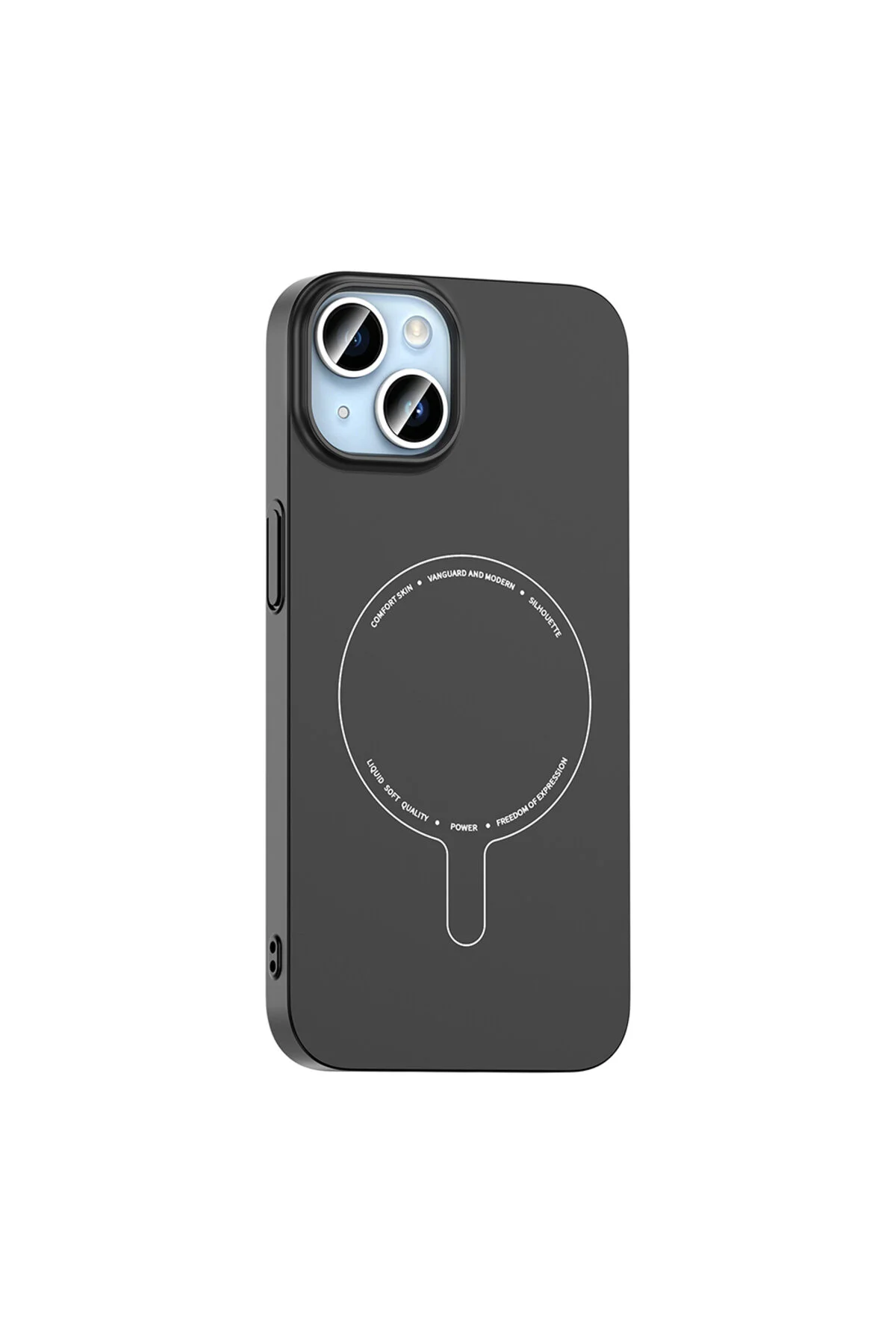 iPhone 13 İçin Uyumlu M-Safe Şarj Özellikli Kamera Korumalı Sert PC Kapak