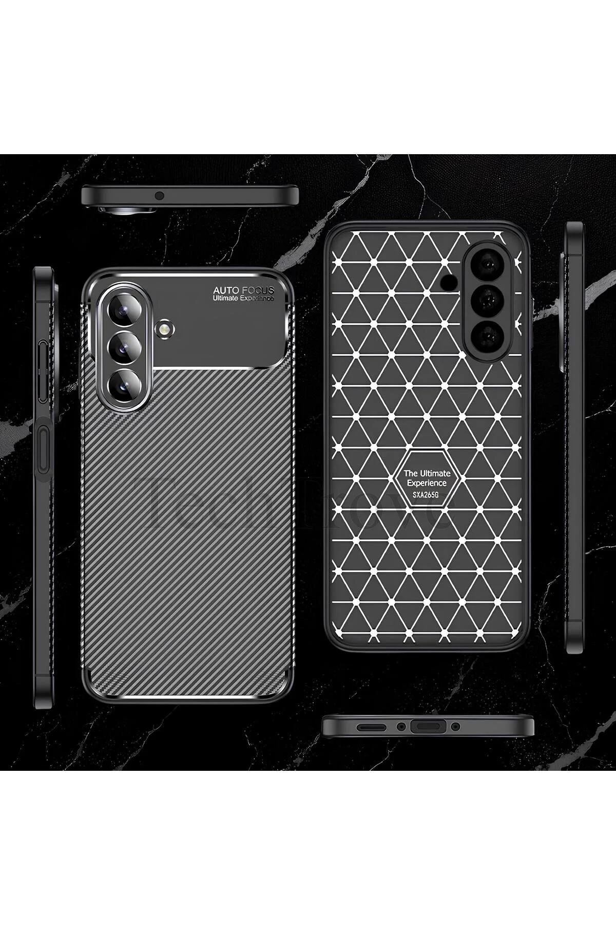 Oppo Reno 5 Lite Kılıf Kamera Korumalı Darbe Emici Karbon Fiber Desenli Kapak