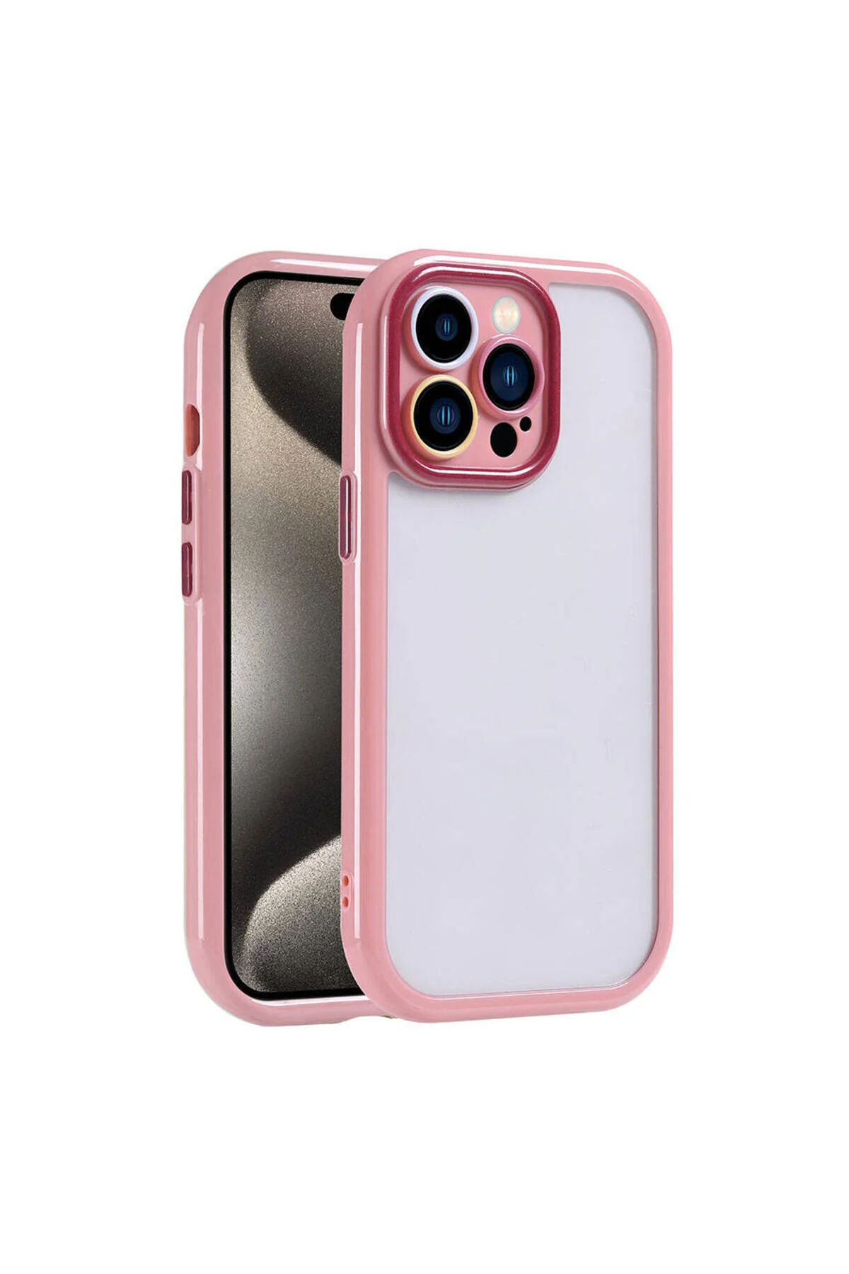 Apple iPhone 15 Pro Max Uyumlu Renkli Tasarımlı Kamera Korumalı Lüx Silikon Kılıf