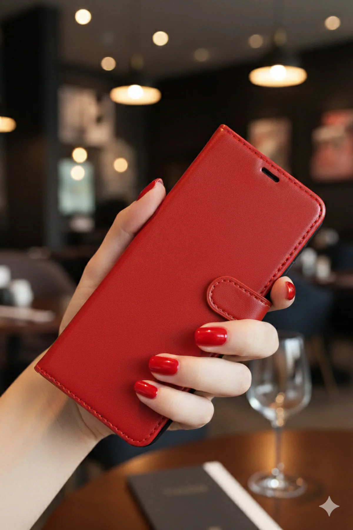 İnfinix Hot 40 Kılıf Kapaklı ve Cüzdanlı Stand Olabilen Deri Kılıf