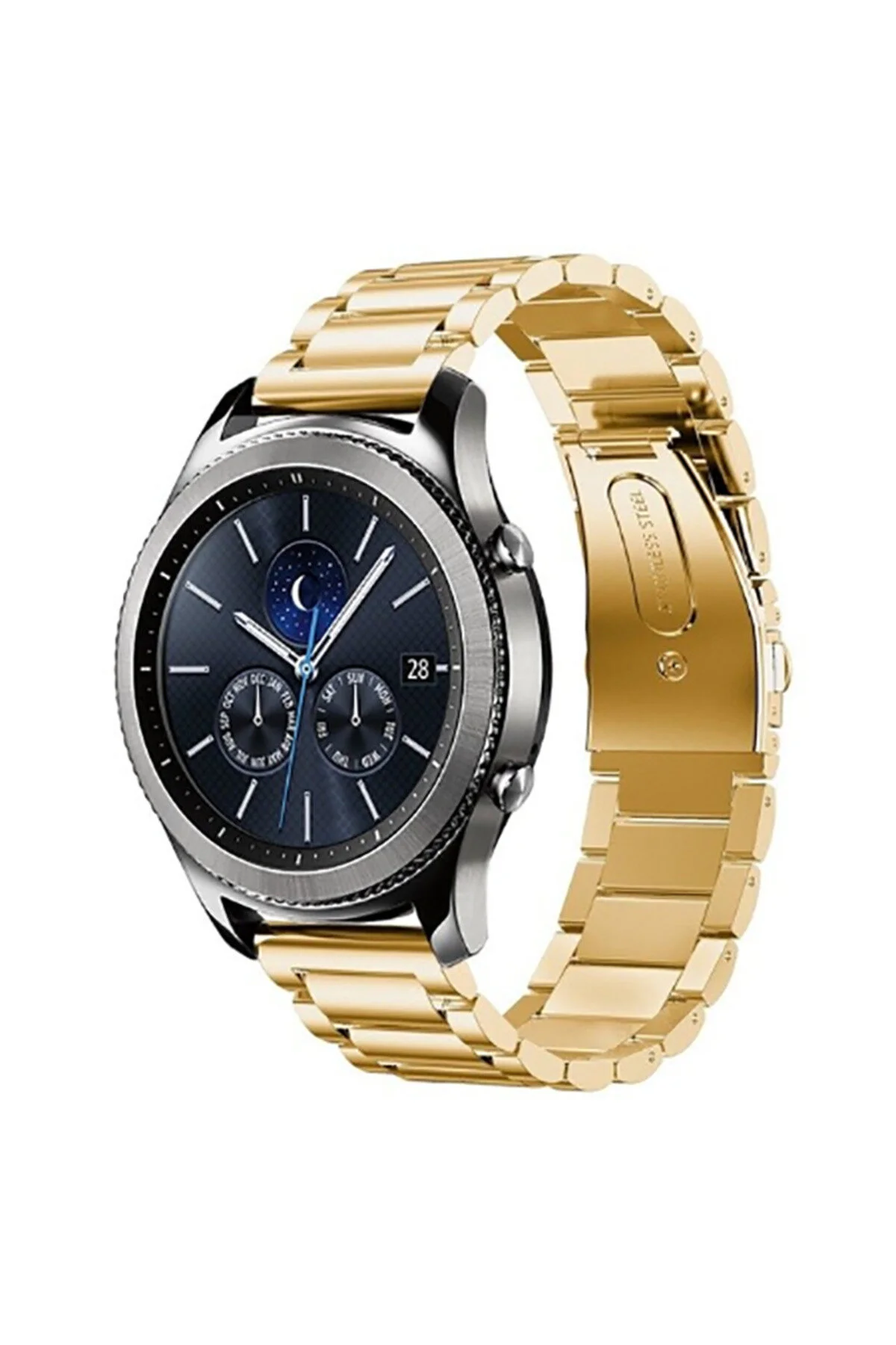 Gear S3 (22mm) İçin Uyumlu Metal Kordon