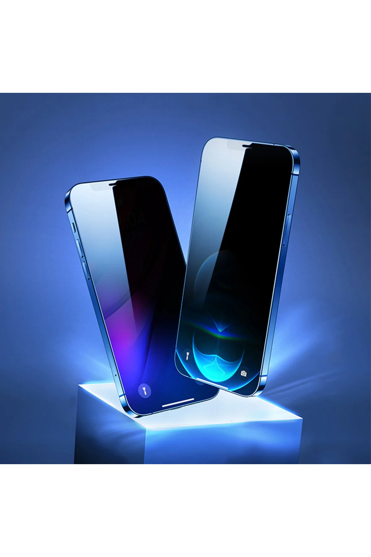 Apple iPhone 13 Pro Kolay Uygulama Aparatlı 5D Magic Privacy Glass Hayalet Cam Ekran