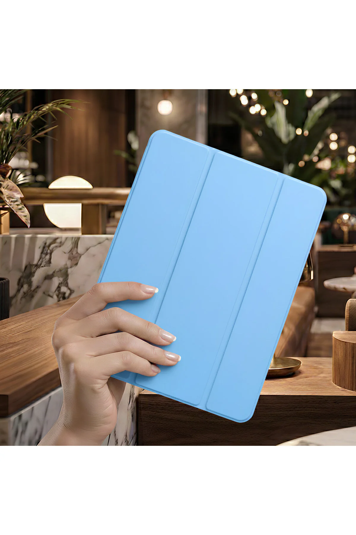 Galaxy Tab S10 FE Plus İçin Uyumlu Smart Kalem Bölmeli Standlı Kılıf