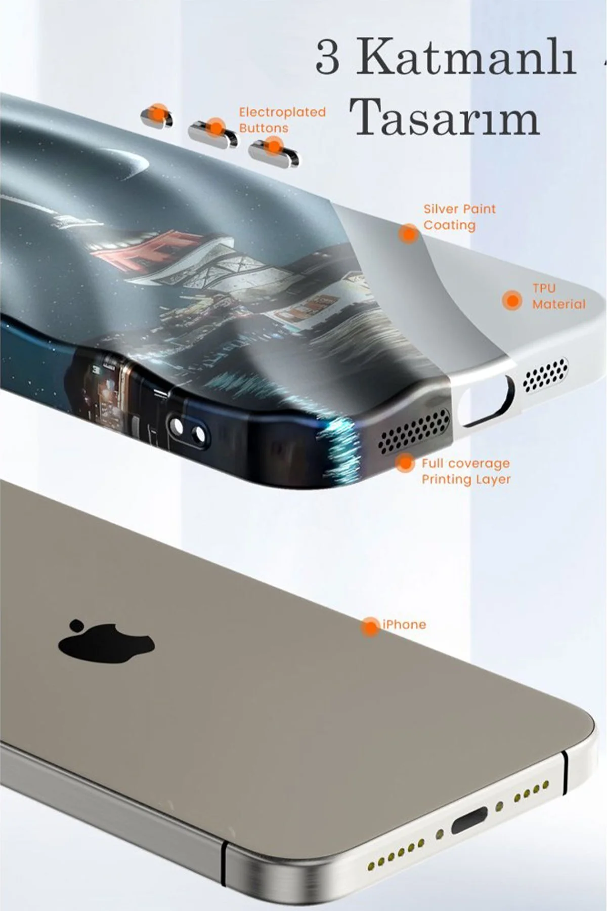 iPhone 14 Uyumlu Yeni Tasarımlı Desenli Kamera Korumalı Kılıf - Panda