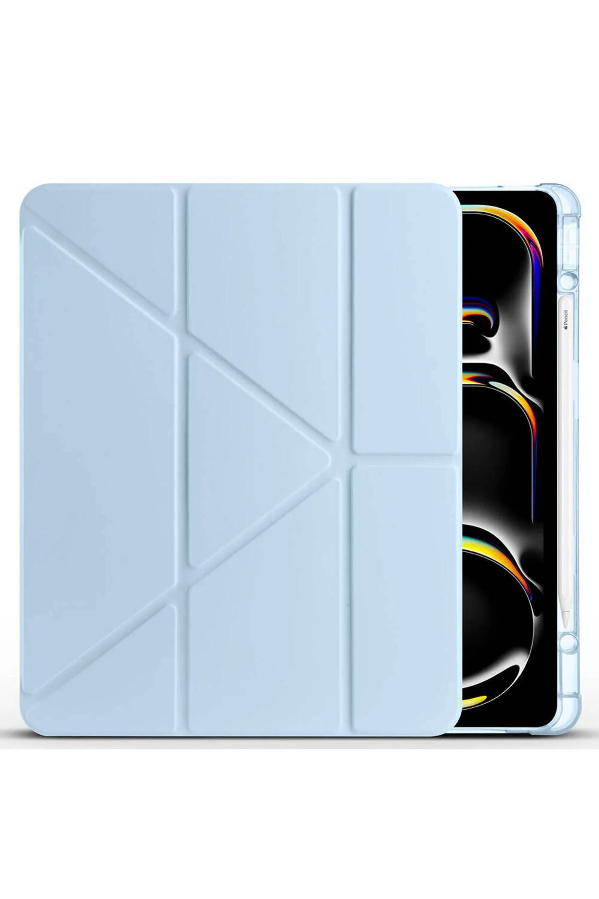 iPad Air 13 2024 İçin Uyumlu Kalem Bölmeli Stand Olabilen Smart Tablet Kılıfı
