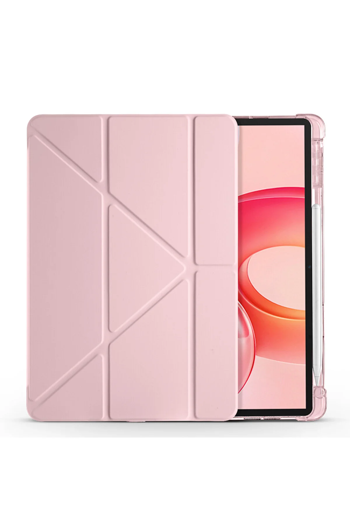 Honor Pad 10 12.1 İçin Uyumlu Kalem Bölmeli Stand Olabilen Smart Tablet Kılıfı