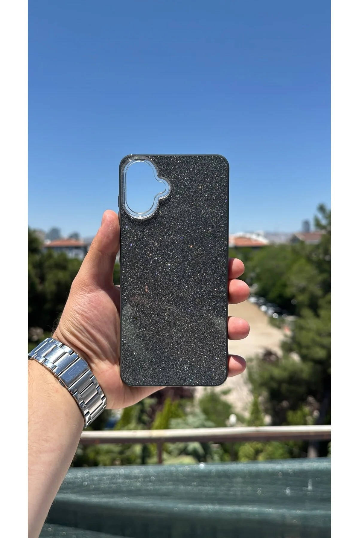 Galaxy A07 İçin Uyumlu Simli Soft Tasarımlı Lüx Tasarım Kılıf