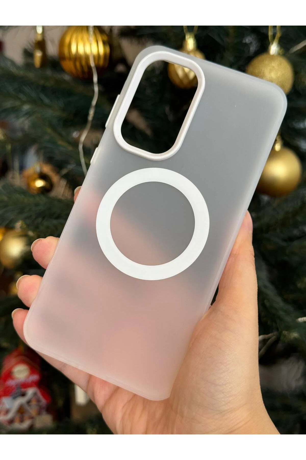 Galaxy A26 Kılıf Darbe Emici Magnetic Halkalı Buzlu Sararmaz Kılıf