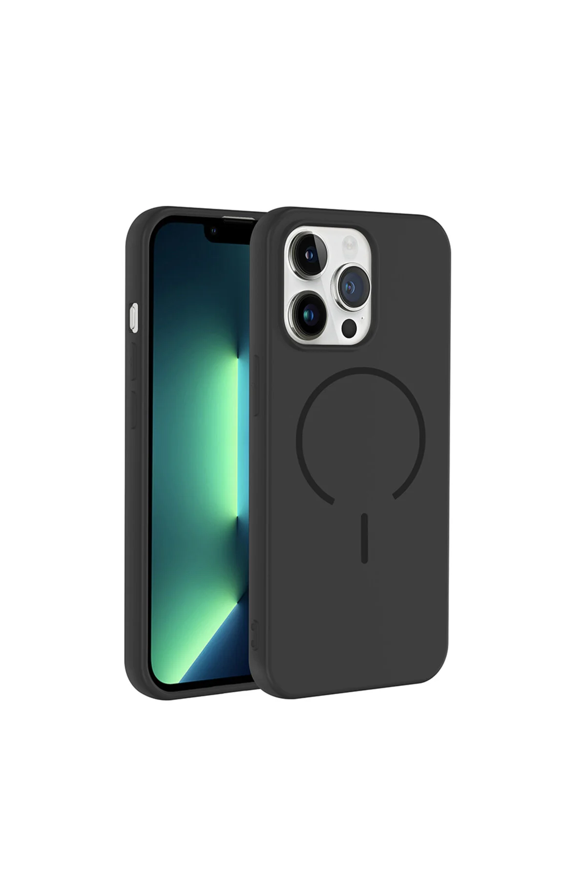 iPhone 13 Pro İçin Uyumlu M-Safe Özellikli Soft Renkli Elde Kaymaz Silikon Kılıf