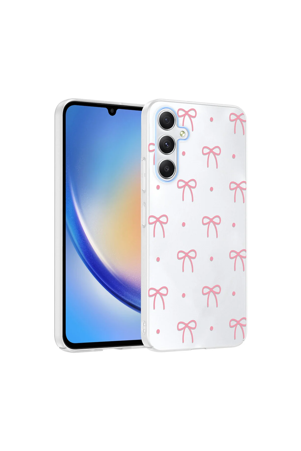 Samsung Galaxy A25 Uyumlu Desenli Şeffaf Kılıf Kamera Korumalı İnce Kapak