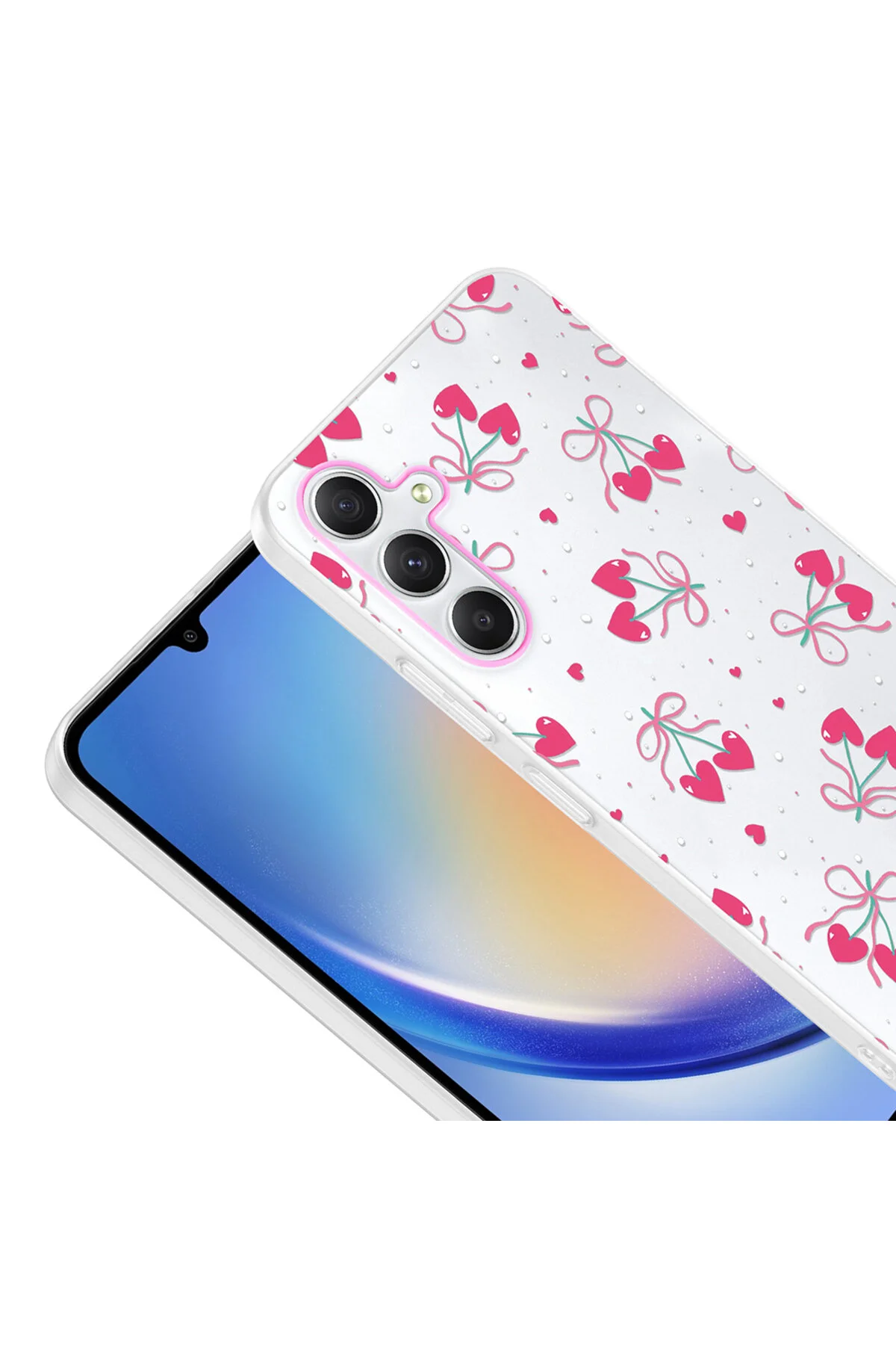 Samsung Galaxy S25 FE Uyumlu Desenli Şeffaf Kılıf Kamera Korumalı İnce Kapak