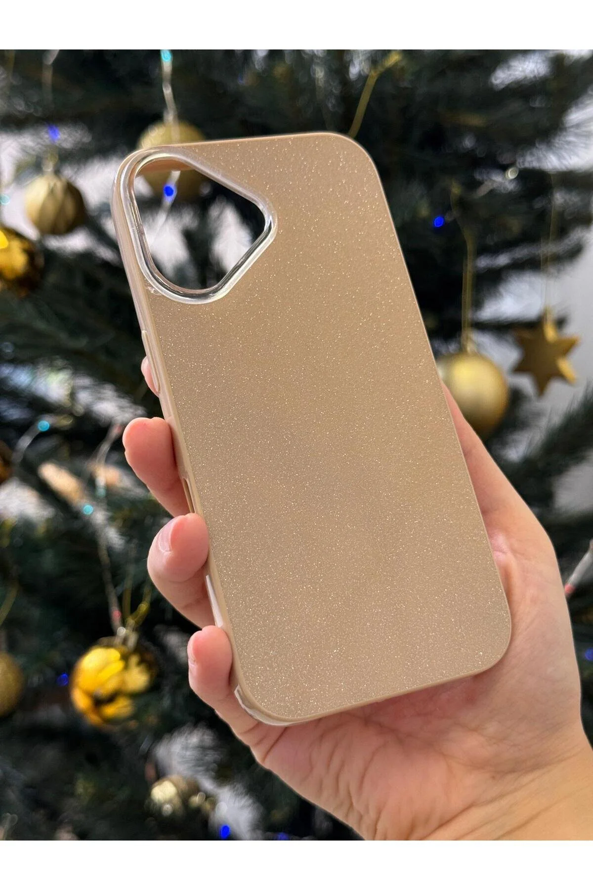 iPhone 16 İçin Uyumlu Simli Soft Tasarımlı Lüx Tasarım Kılıf