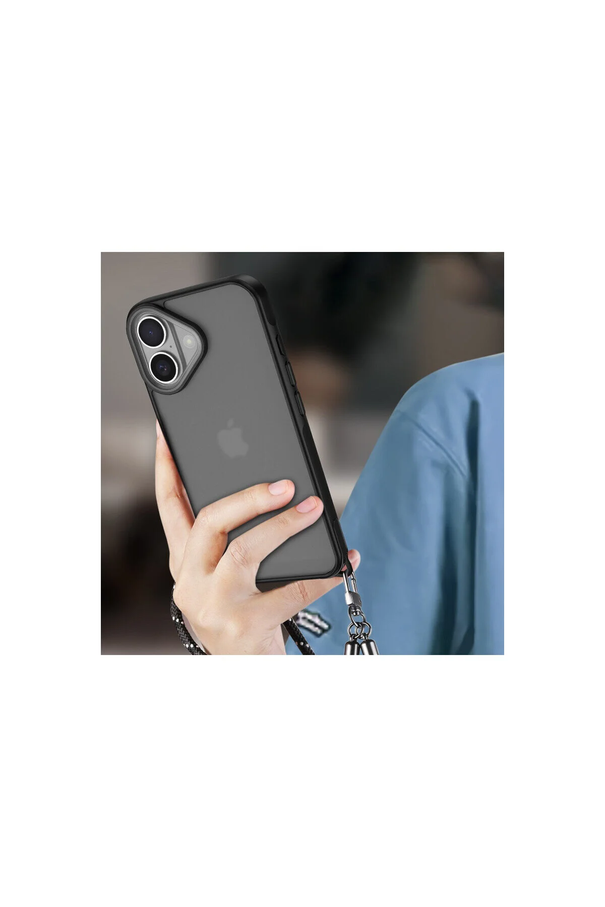 iPhone 16 İçin Uyumlu Buzlu Tasarım Sararmaz Tpu Kılıf