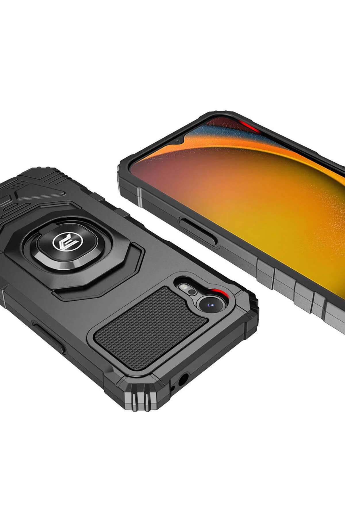 Galaxy Xcover 7 Pro Uyumlu Yüzüklü Standlı Tank Kılıf