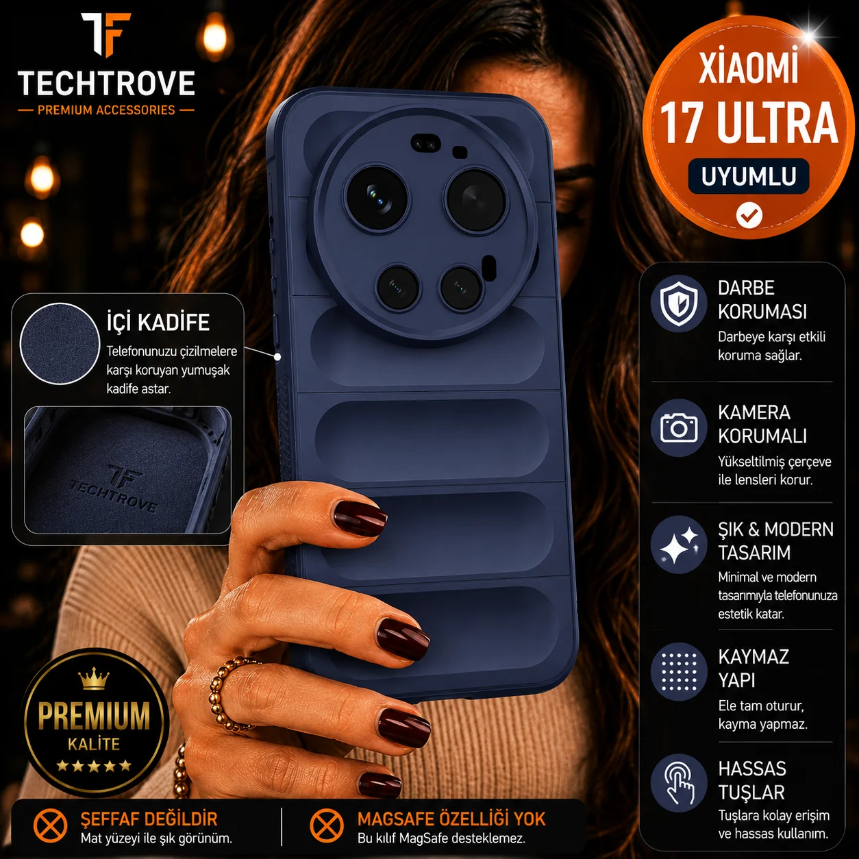 Mİ 17 Ultra Kılıf İçi Kadife Kamera Korumalı Darbe Korumalı Silikon Telefon Kılıfı