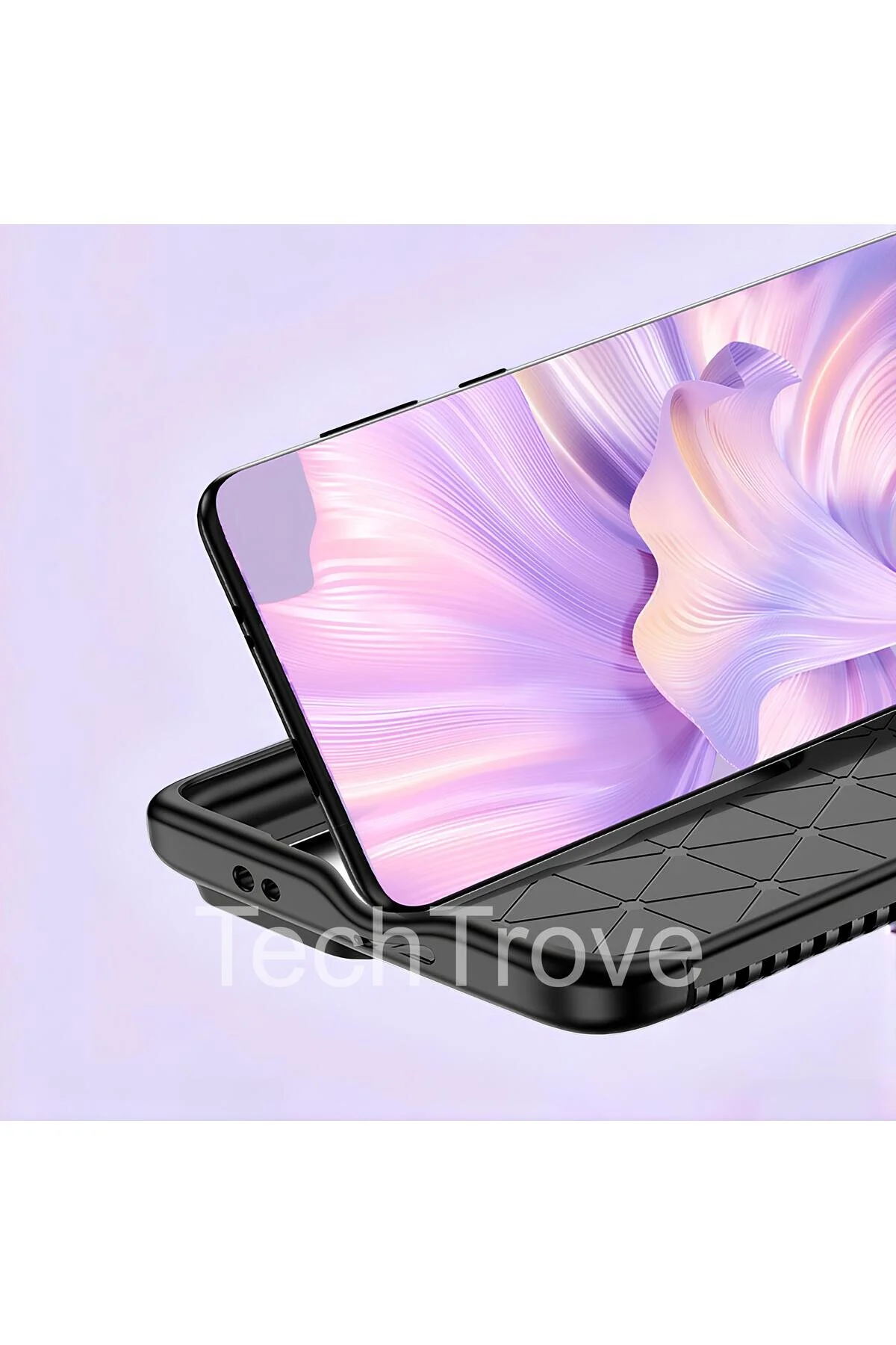 One Plus Nord N10 5G Kılıf Kamera Korumalı Darbe Emici Karbon Fiber Desenli Kapak