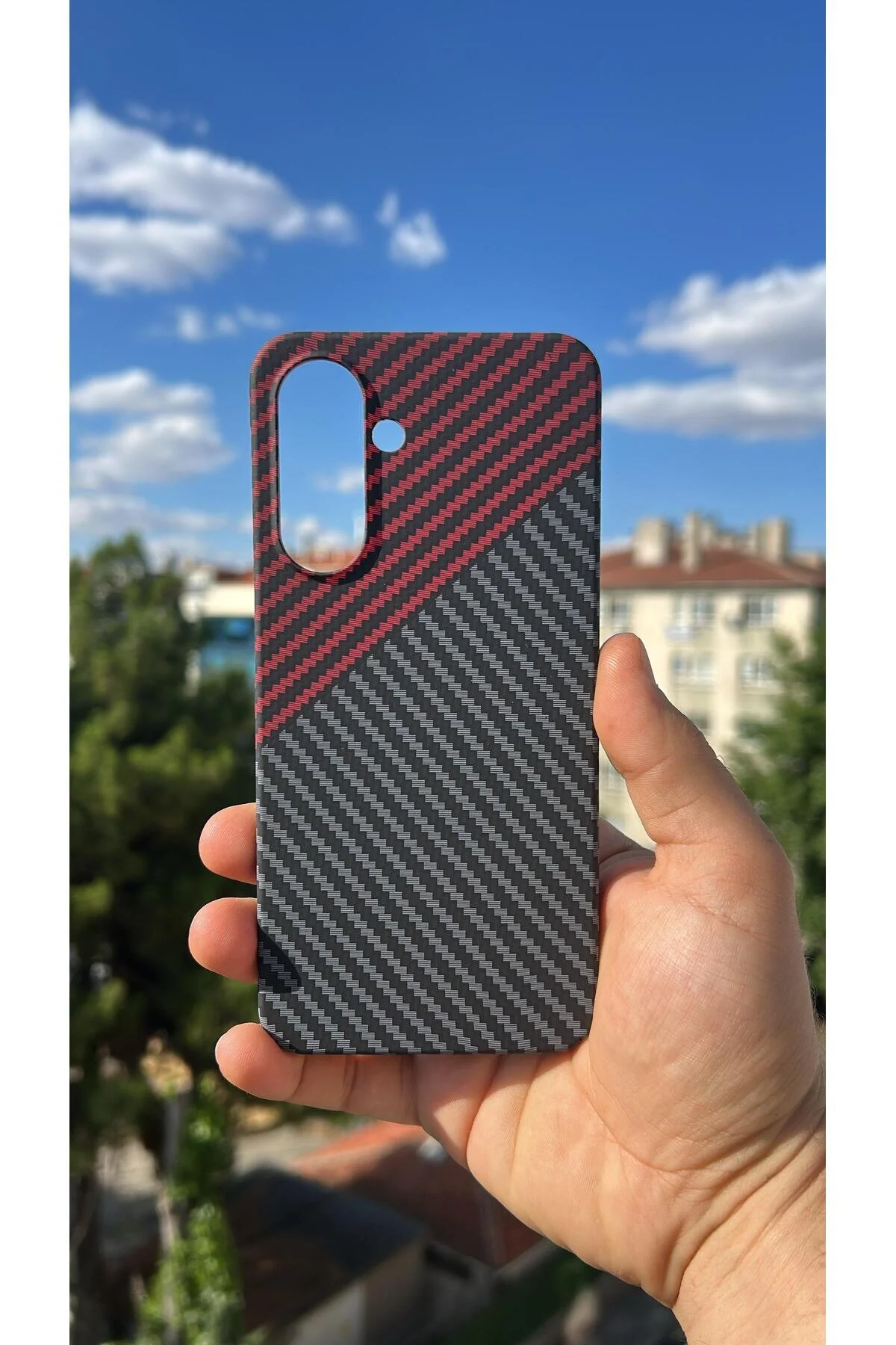 Samsung Galaxy A26 Kılıf Karbon Fiber Tasarım A++ Kalite Kapak