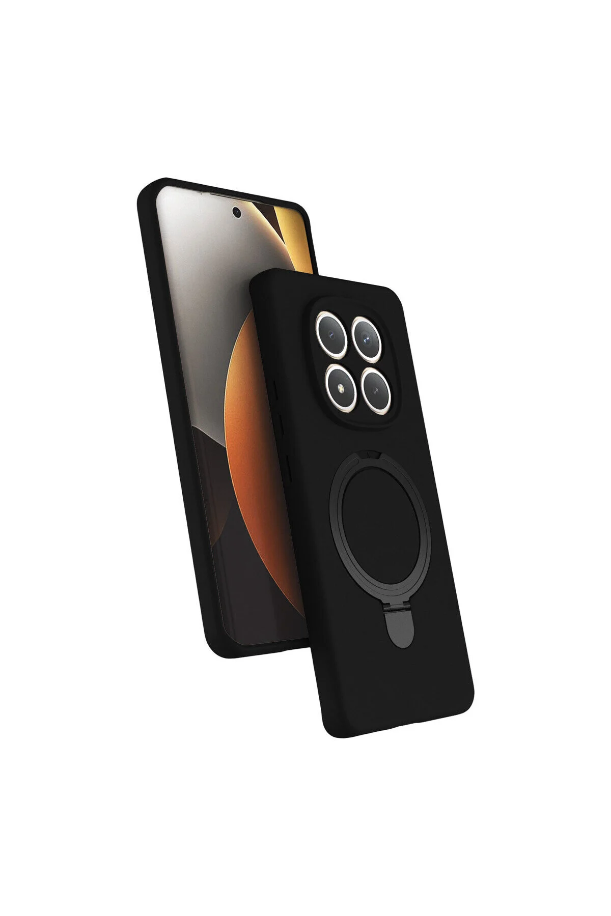 Redmi Note 15 Pro 5G İçin Uyumlu Soft Magsafe Halka Stand İçi Kadife Kapak
