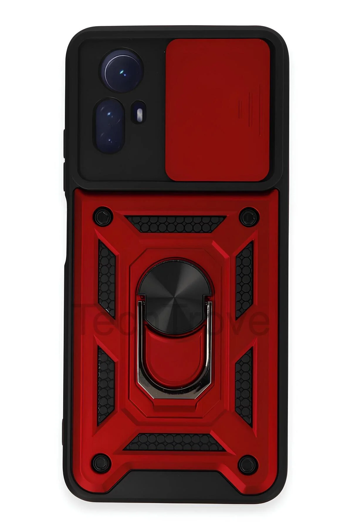 Xiaomi Redmi Note 12S Kılıf Sürgülü Kamera Korumalı Yüzüklü Stand Olabilen Magnetic Tpu Tank Kapak