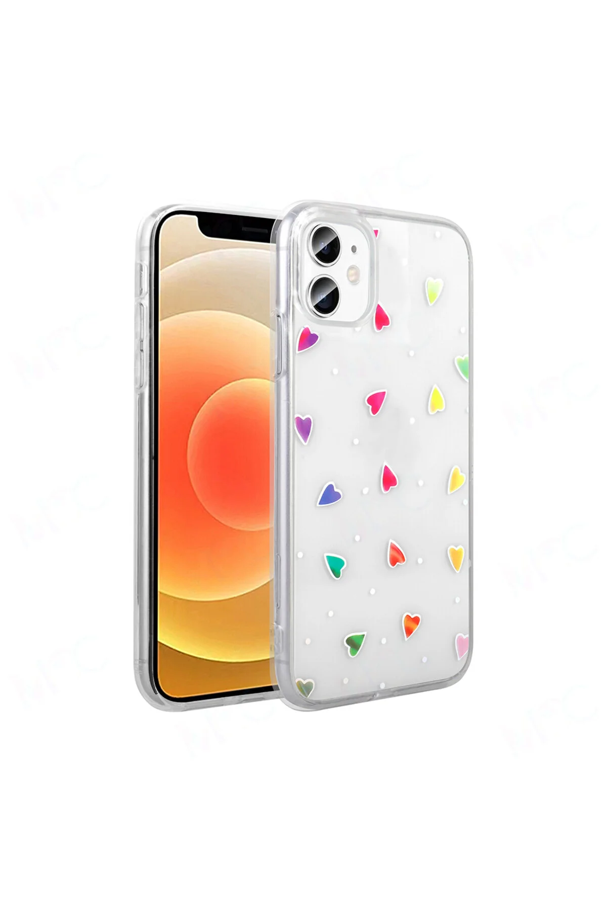 iPhone 11 Kılıf Şeffaf Figürlü Zore Folk Sert Kapak