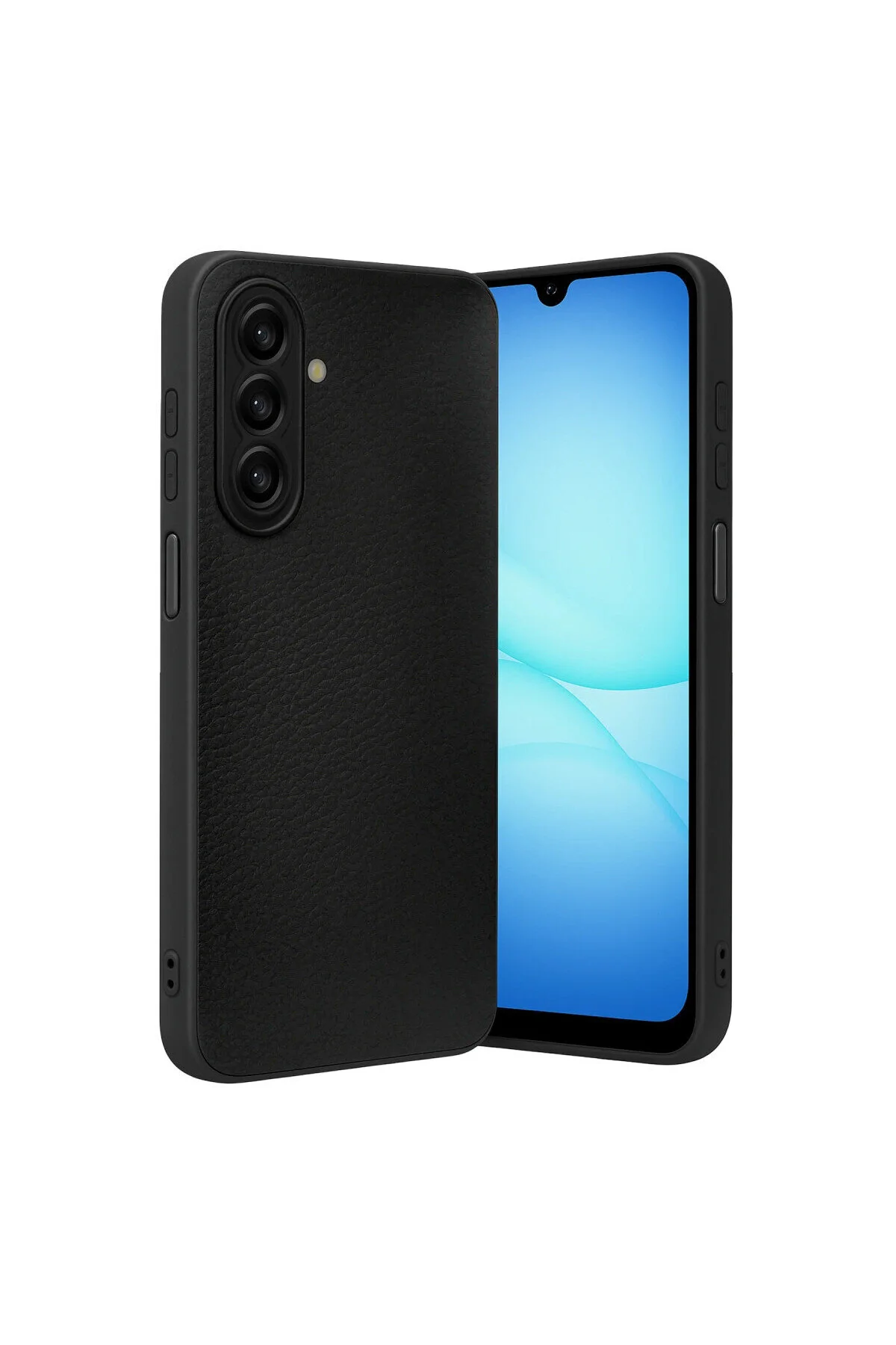 Samsung Galaxy A37 5G İçin Uyumlu Deri Tasarımlı Elde Kaymaz Silikon Kılıf