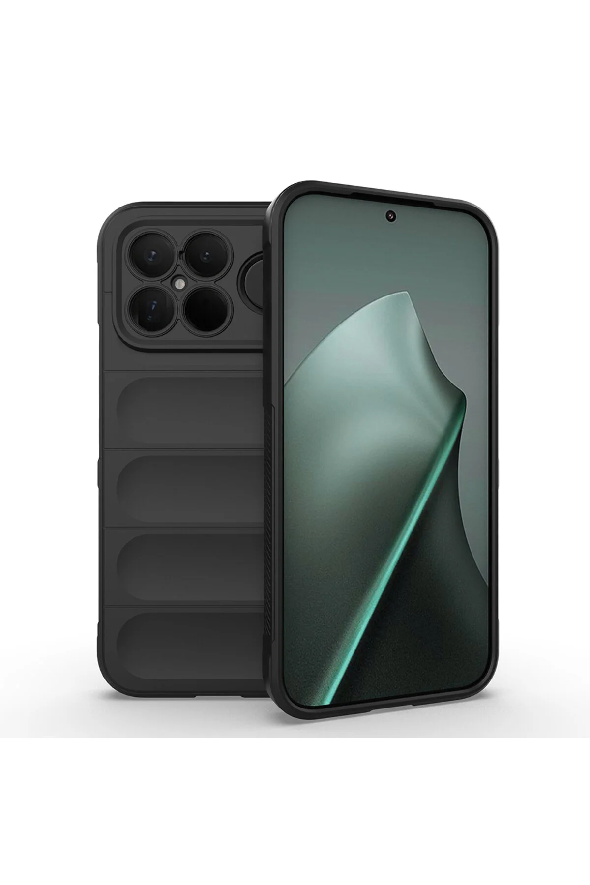 Poco F8 Ultra İçin Uyumlu Esnek Yapılı Arkası Oyuklu Tasarım Silikon Kapak