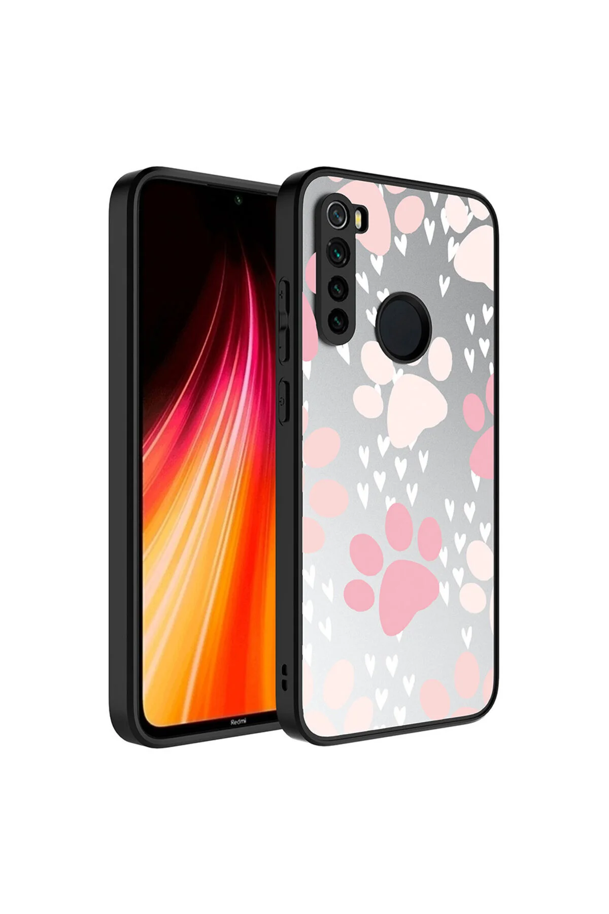 Redmi Note 8 Kılıf Aynalı Desenli Kamera Korumalı Parlak Darbe Emici Kapak