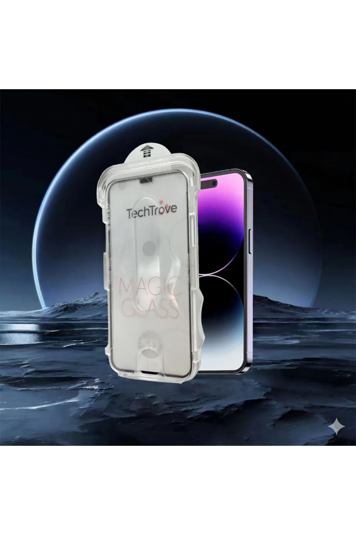 Apple iPhone 12 Pro Max Kolay Uygulama Aparatlı 5D Magic Glass Cam Ekran Koruyucu