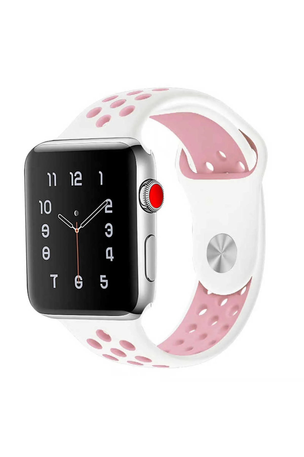 Watch 44mm İçin Uyumlu Delikli Tasarımlı Renkli Kayış Kordon