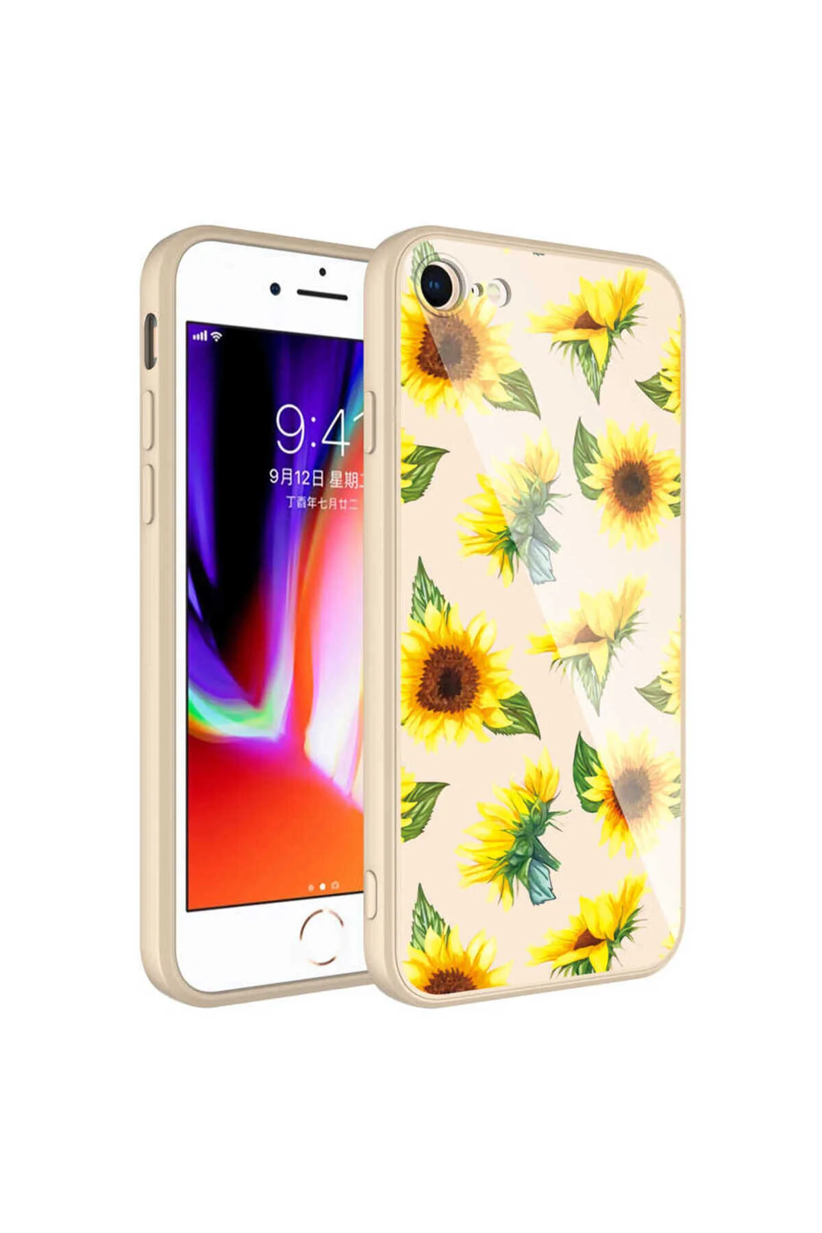 iPhone 8 Kılıf Desenli İçi Kadife Kamera Korumalı Darbe Emici Silikon Kapak