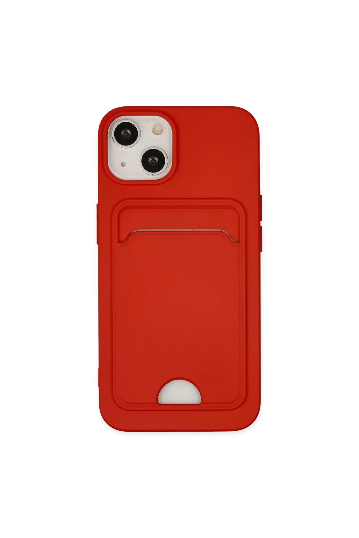 iPhone 14 Plus İçin Uyumlu Kart ve Resim Bölmeli Soft Renkli Silikon Kapak