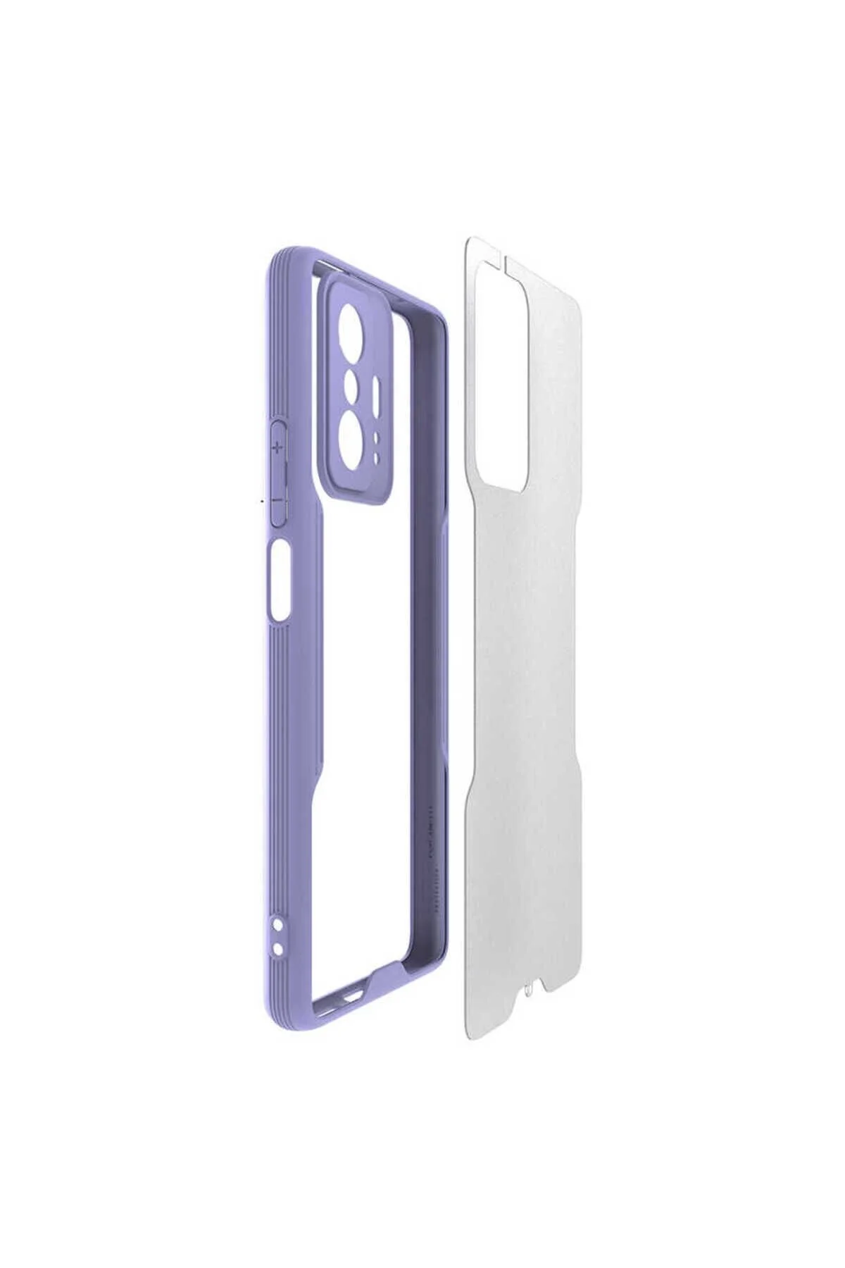 Xiaomi Mi 11T Pro 5G Uyumlu Kenarları Renkli Arkası Buzlu Bumper Kılıf