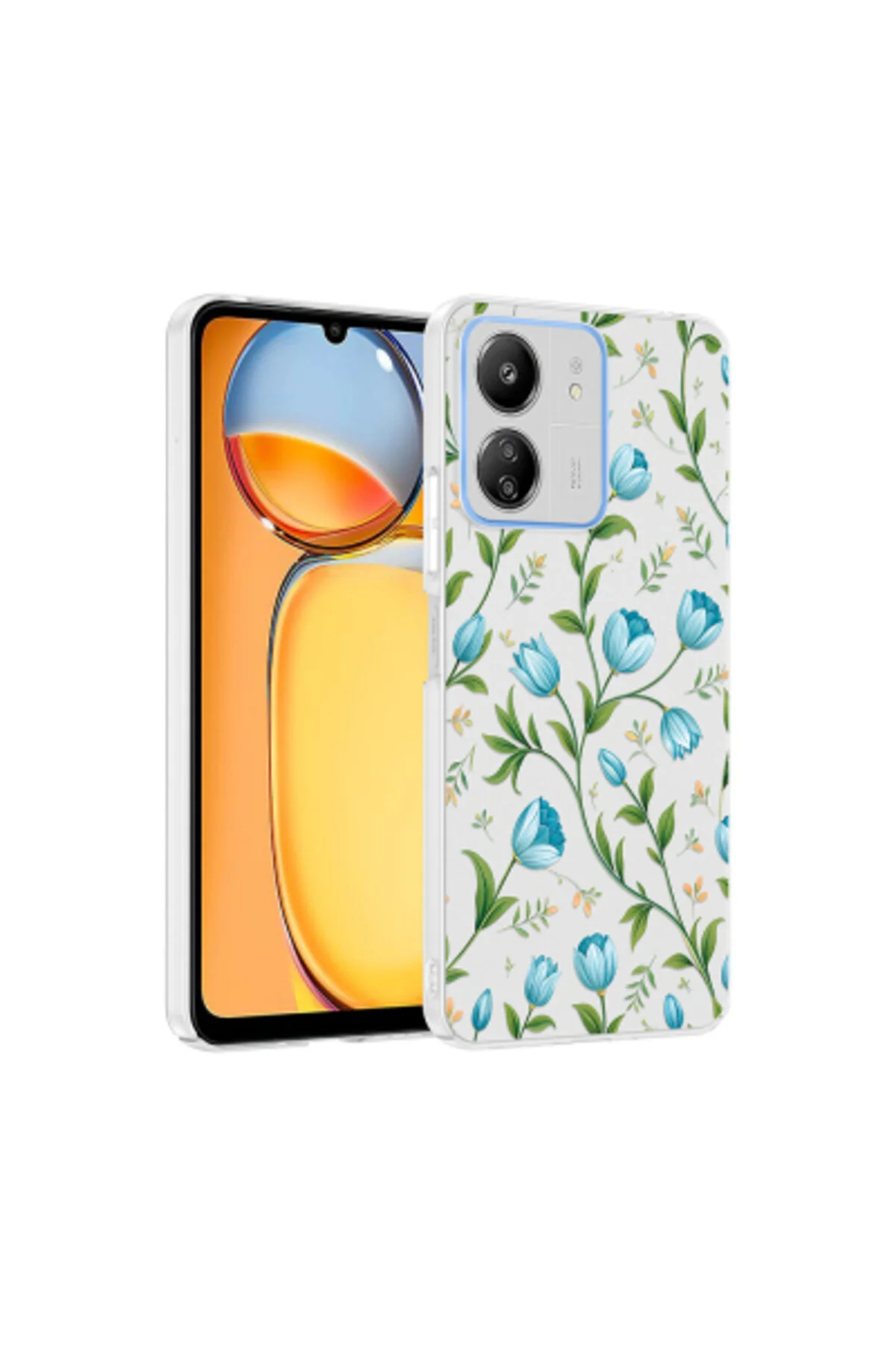 Redmi 13C Uyumlu Desenli Şeffaf Kılıf Kamera Korumalı İnce Kapak