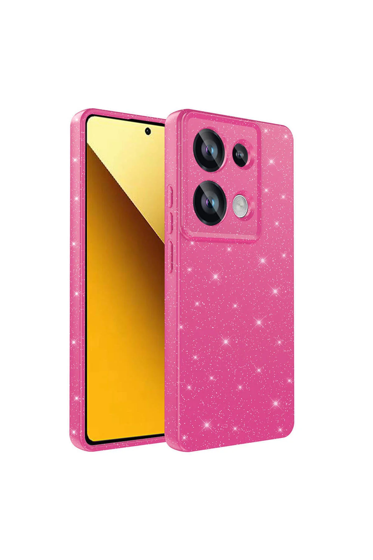Xiaomi Redmi Note 13 Pro 4G Uyumlu Simli Tasarımlı Kamera Korumalı Kılıf