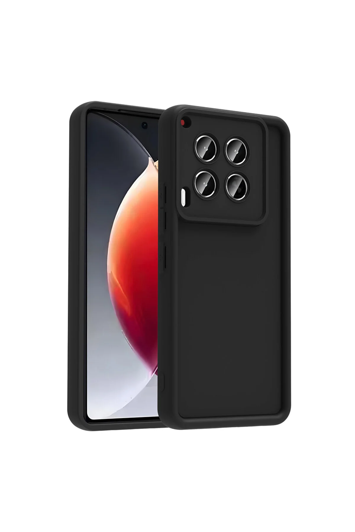 Tecno Camon 30 Kılıf Kamera Korumalı Kenar Çıkıntılı Soft Renkli Silikon Kapak - Siyah