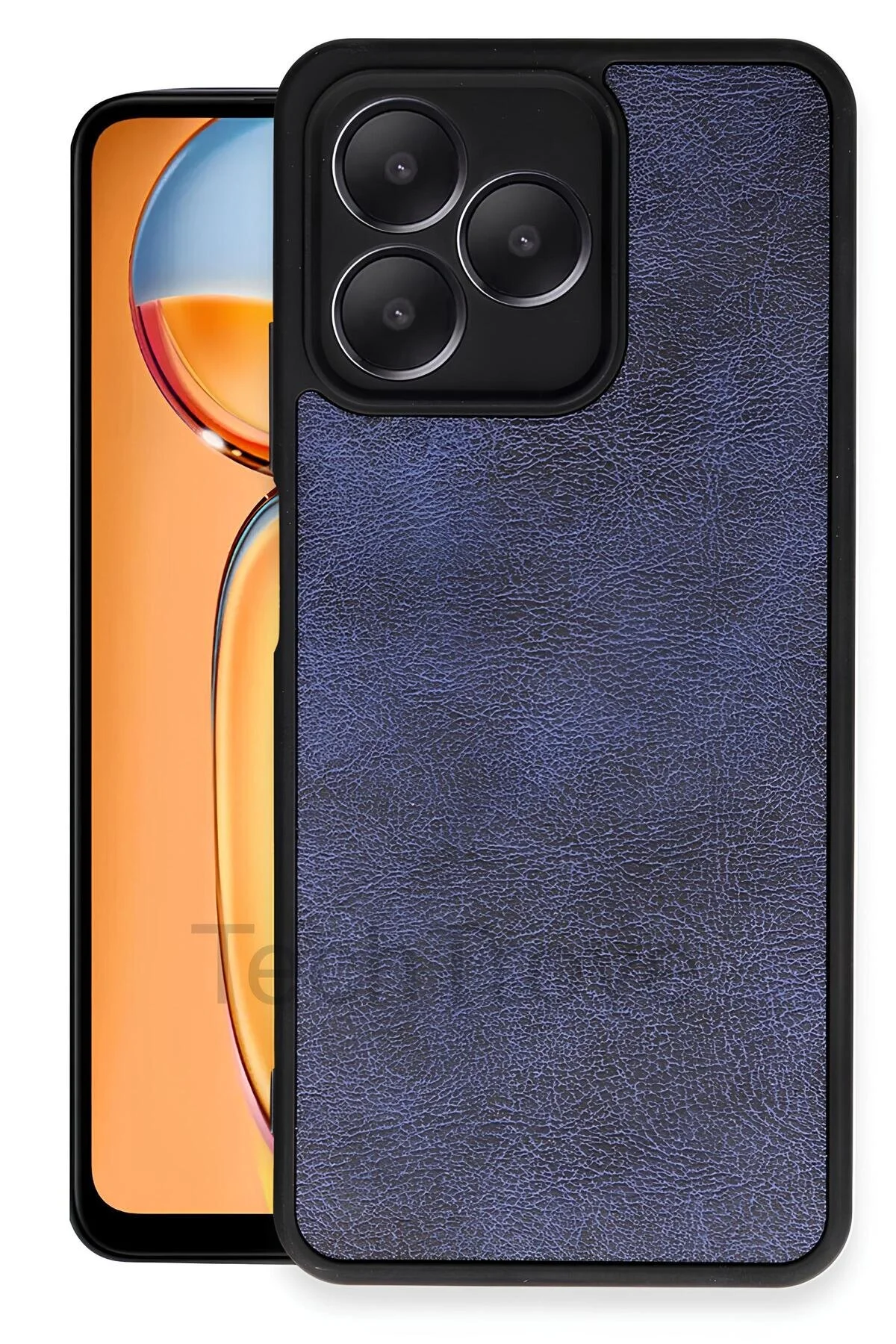 Realme C53 Kılıf Premium Deri Dokulu Ekstra Darbe Korumalı Kapak