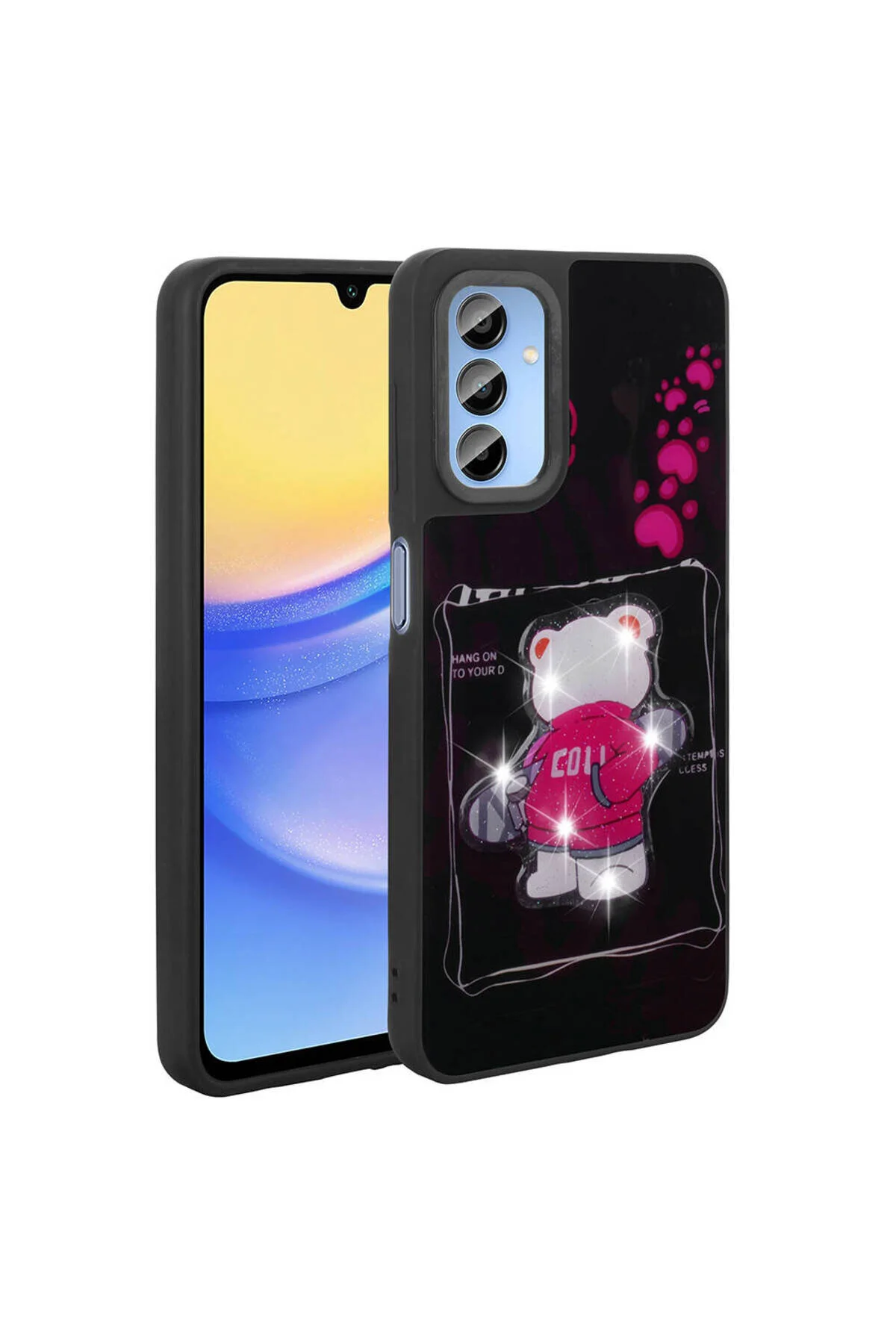 Galaxy A25 Kılıf Parlayan Kabartmalı İkonik Figürlü Silikon Kapak