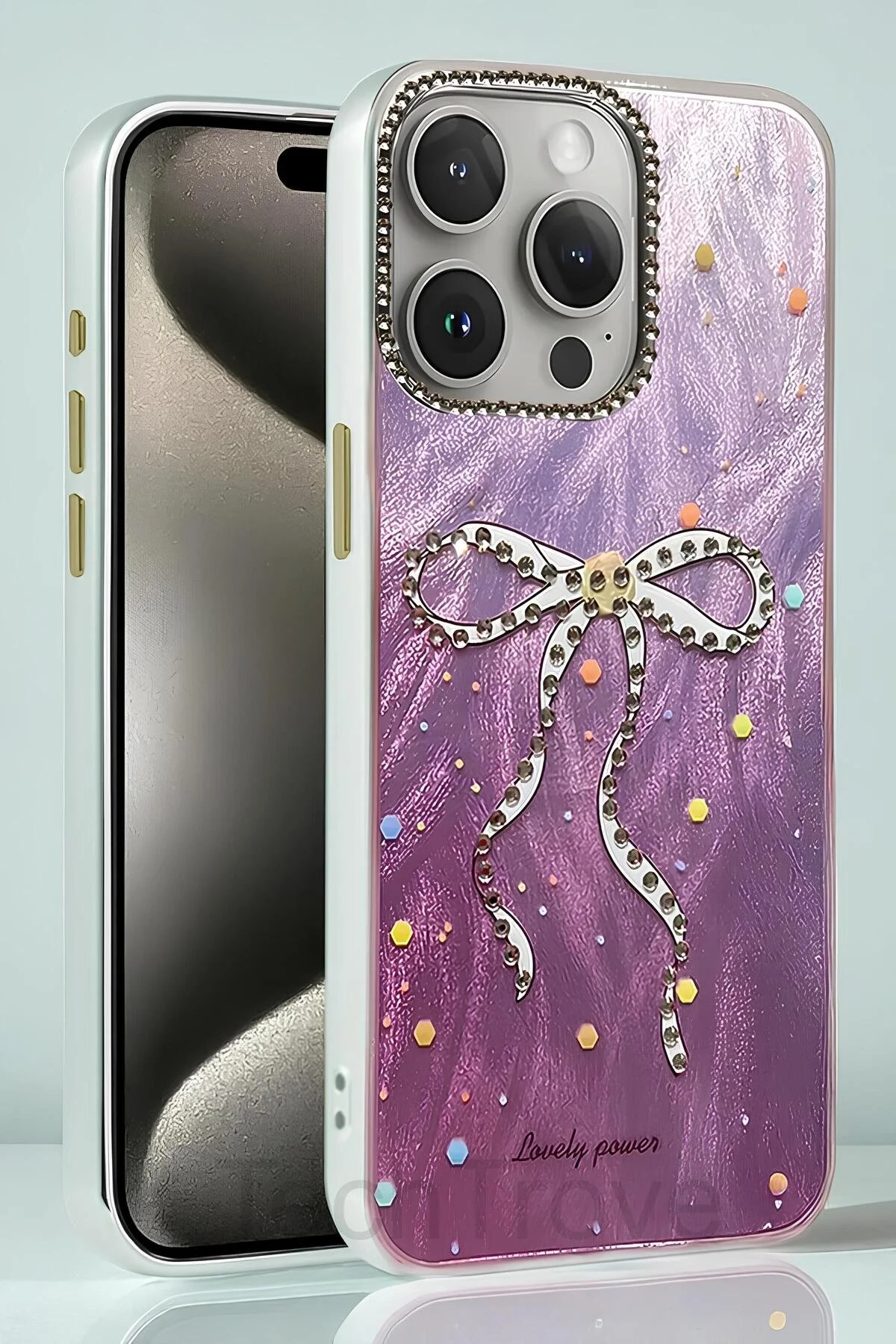 iPhone 15 Pro Kılıf Aynalı Desenli Figürlü Tasarım Silikon Kapak