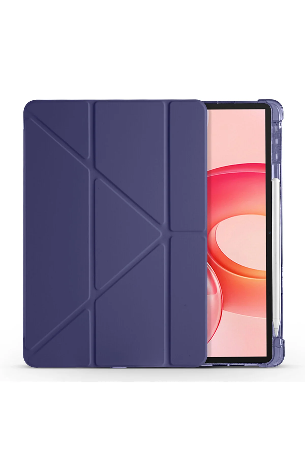 Honor Pad 10 12.1 İçin Uyumlu Kalem Bölmeli Stand Olabilen Smart Tablet Kılıfı