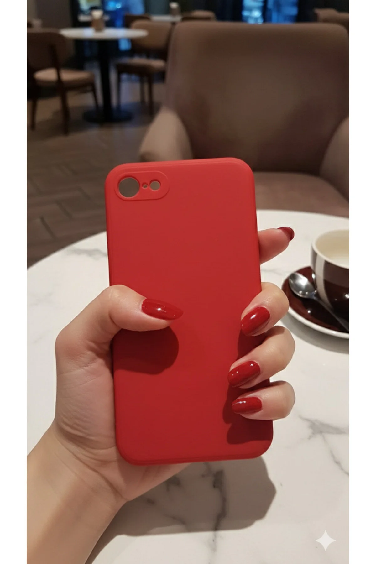 Apple iPhone 7 -8-SE İçin Uyumlu Içi Kadife Leke Tutmaz Kamera Korumalı Lansman Kılıf