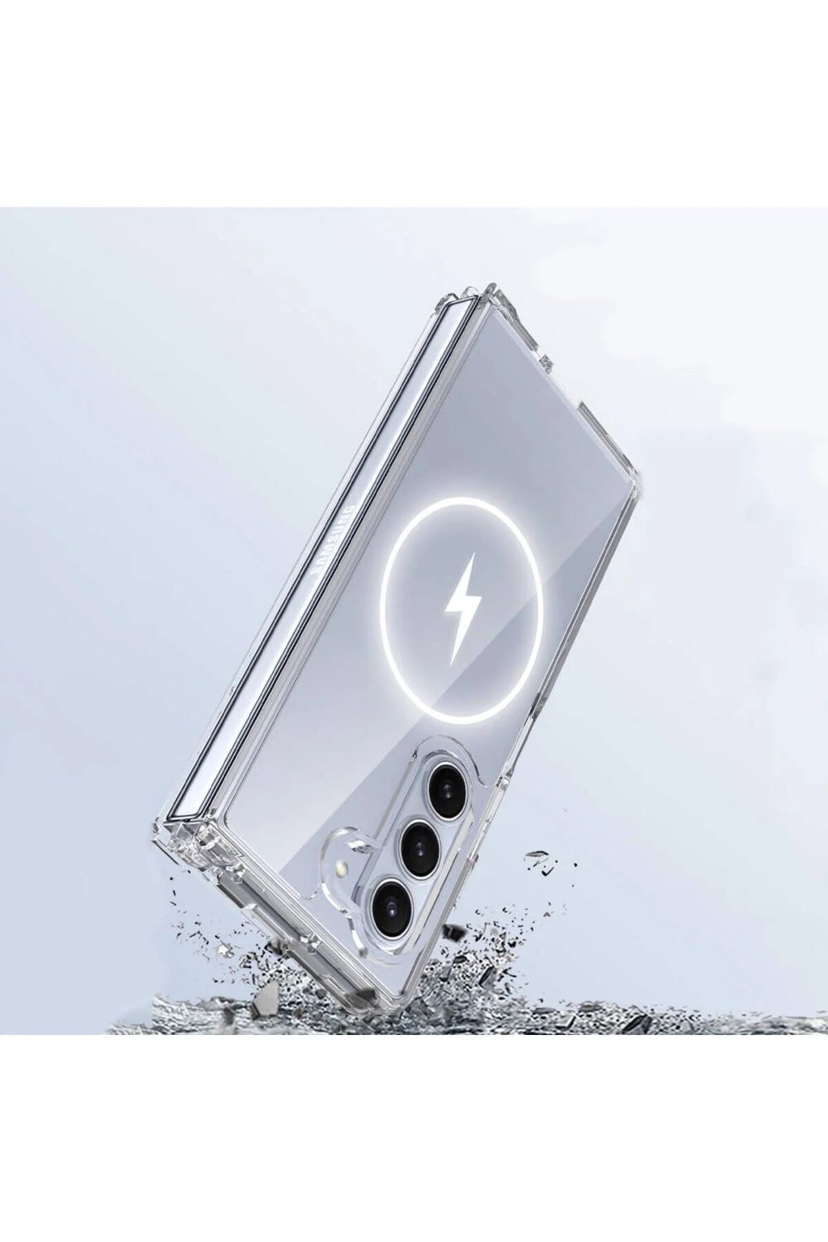 Galaxy Z Fold 6 İçin Uyumlu Magsafe Şarj Destekli Şeffaf Pc Kılıf