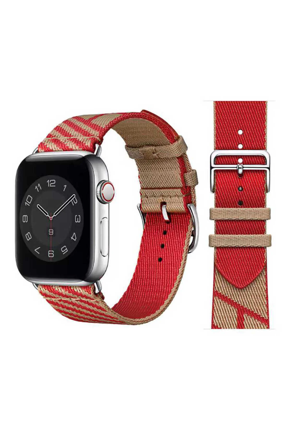Watch 7 41mm İçin Uyumlu Hasır Strap Kayış Kordon