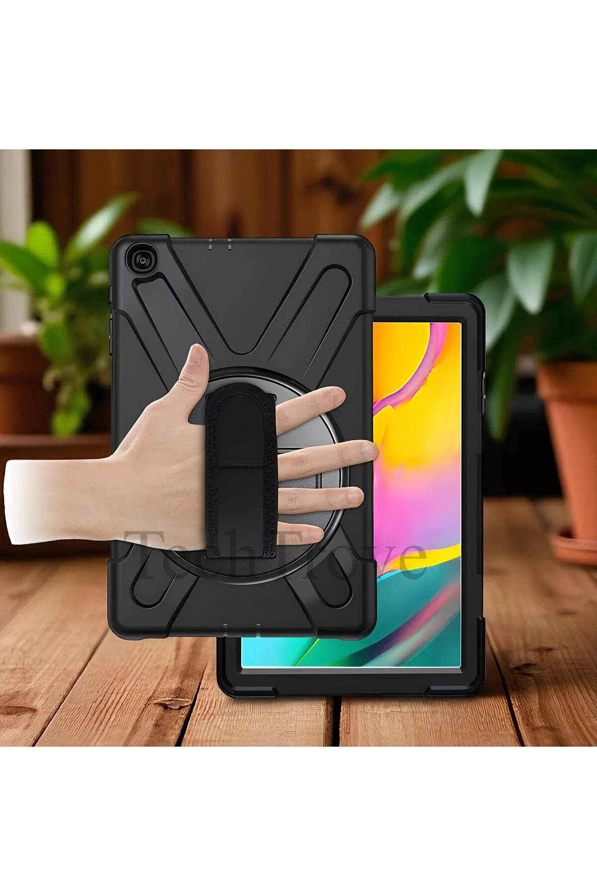 Apple iPad Mini 5 Kılıf Maksimum Korumalı Askılı El Tutamaçlı Kılıf