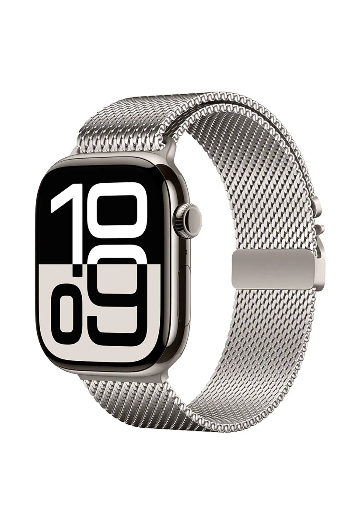 Watch 10 42mm İçin Uyumlu Metal Hasır Kordon