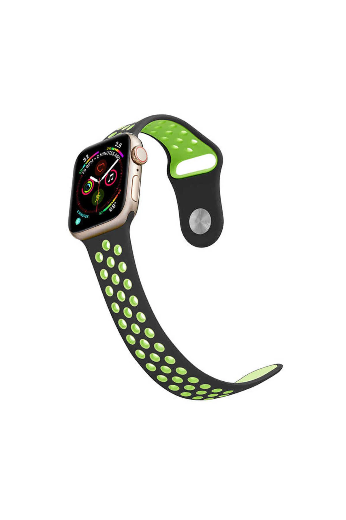 Watch 44mm İçin Uyumlu Delikli Tasarımlı Renkli Kayış Kordon