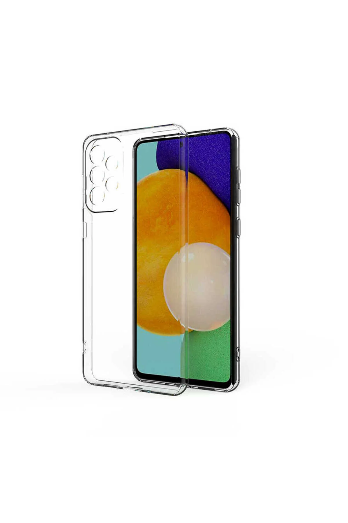 Galaxy A73 Uyumlu Kılıf Şeffaf Ve Esnek Kamera Korumalı Silikon Kapak