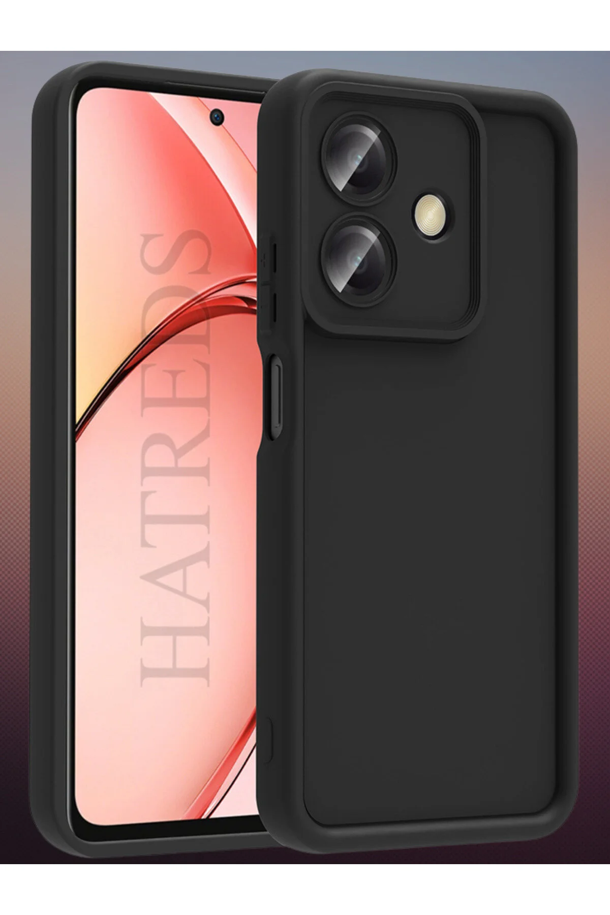 Oppo A3 Kılıf Kamera Korumalı Kenar Çıkıntılı Soft Renkli Silikon Kapak - Siyah