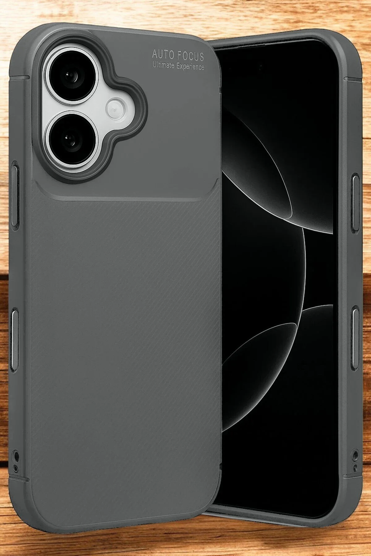 iPhone 17 Kılıf Kamera Korumalı Darbe Emici Karbon Fiber Desenli Kapak