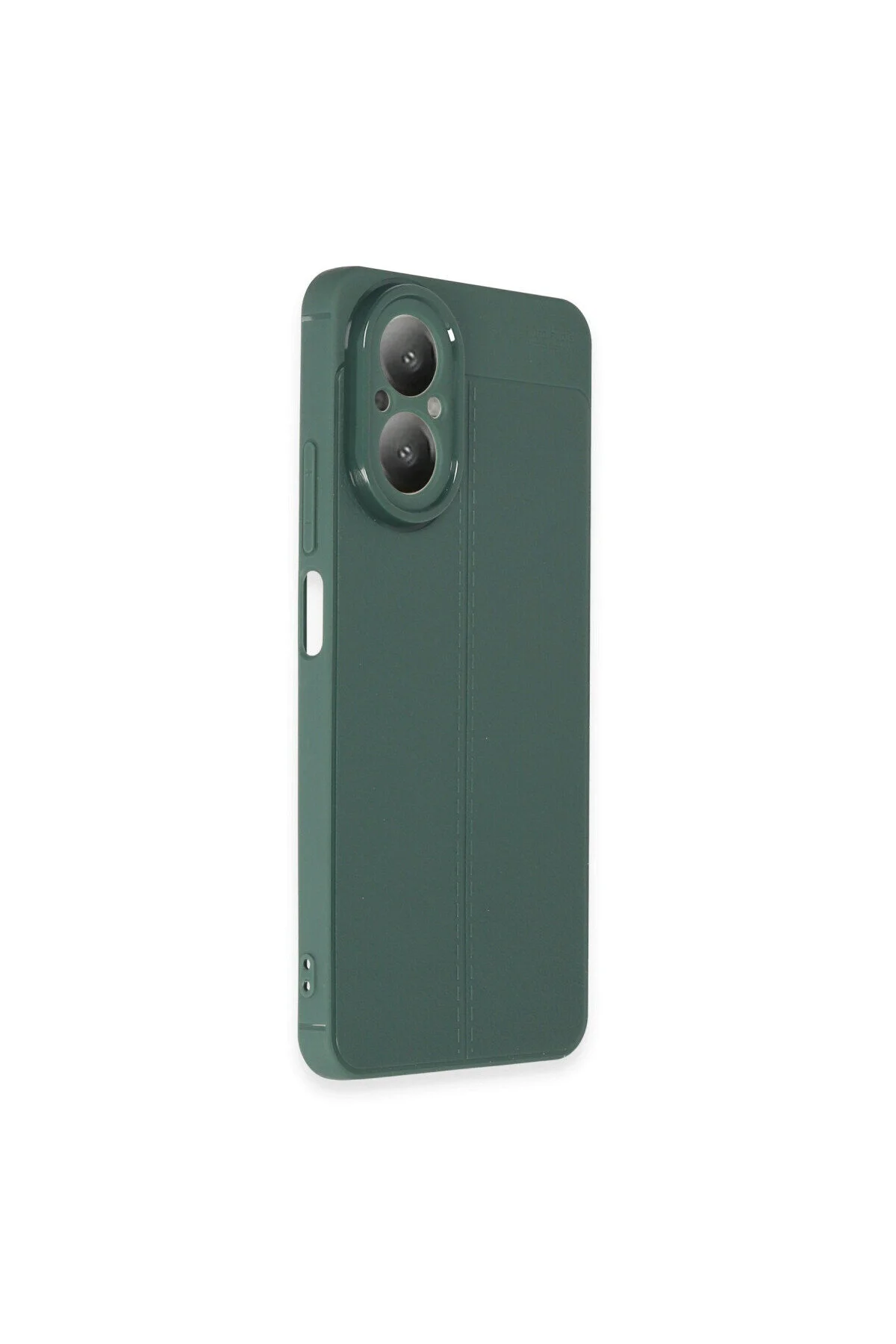Realme 12 Lite İçin Uyumlu Deri Tasarımlı Elde Kaymaz Korumalı Silikon Kılıf