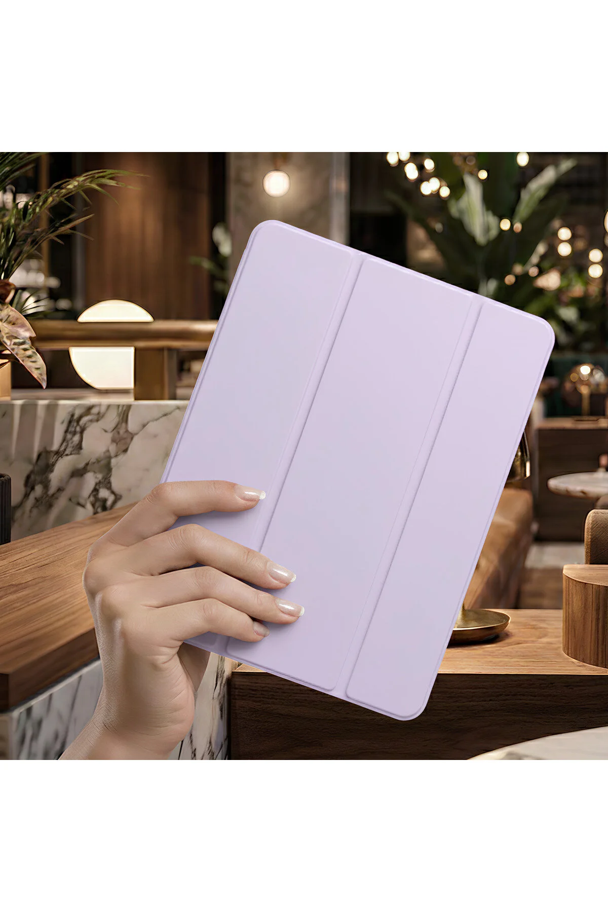 iPad Air 13 2025 M3 İçin Uyumlu Smart Kalem Bölmeli Standlı Kılıf